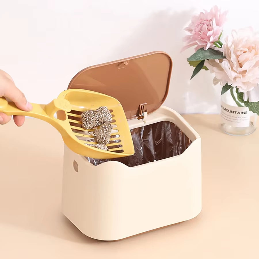 Cat Litter Box Portable Bedpan Removable Full-Closed Kitty Litter Pan Potty Toilet for Rabbit Medium Large Cats Small Animals